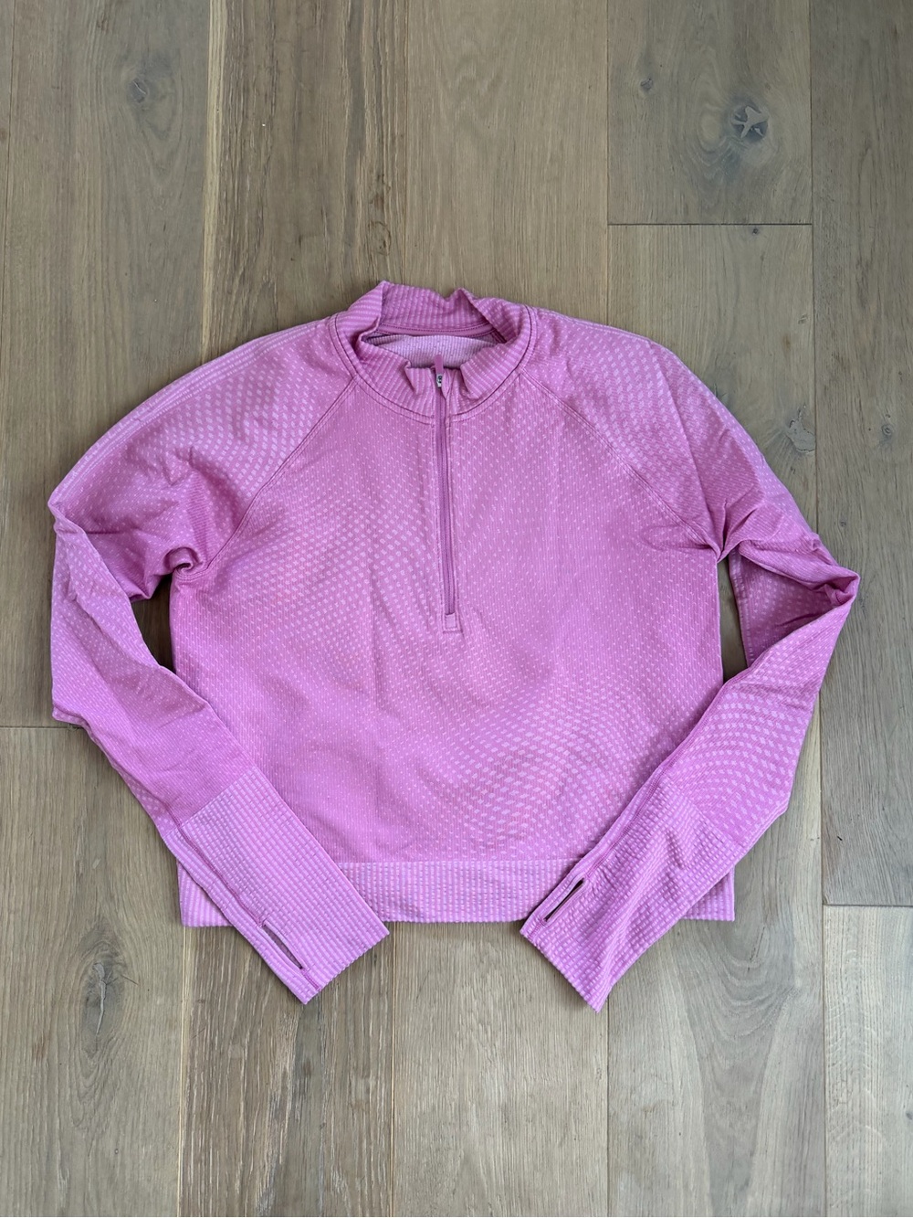 Lulu pink pullover quarter zip
